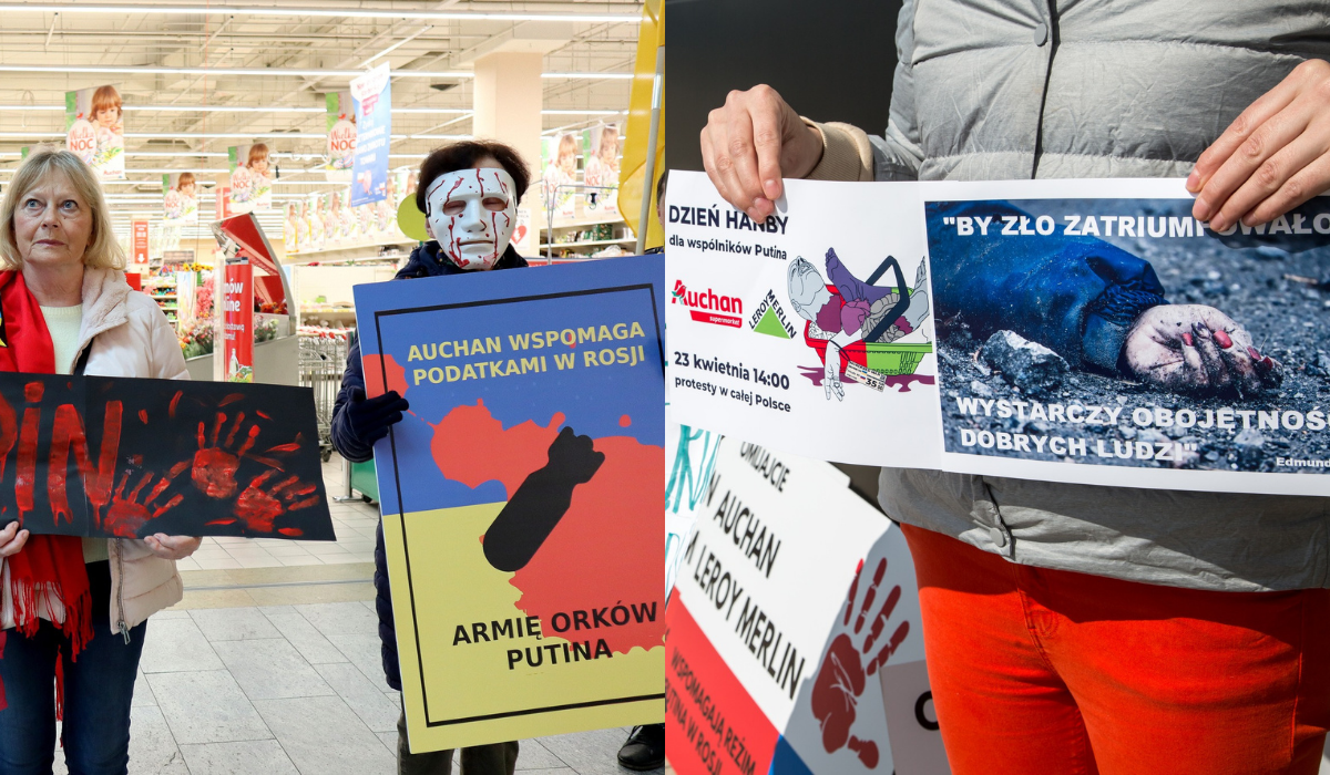 Aktywiści dalej protestują i domagają się dymisji zarządów polskich oddziałów Leroy Merlin i Auchan