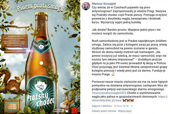 Praga funduje obywatelom browarka, żeby wracali komunikacją, a nie samochodem