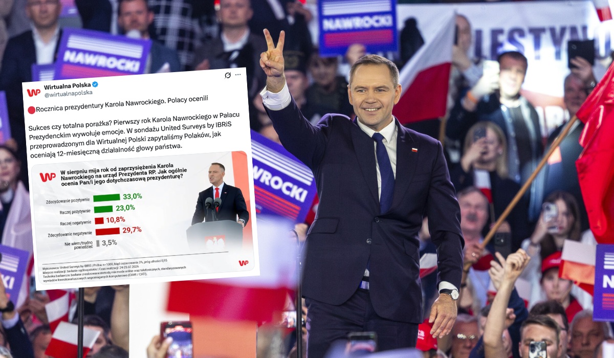 Rok po zaprzysiężeniu ponad połowa Polaków ocenia prezydenturę Nawrockiego pozytywnie