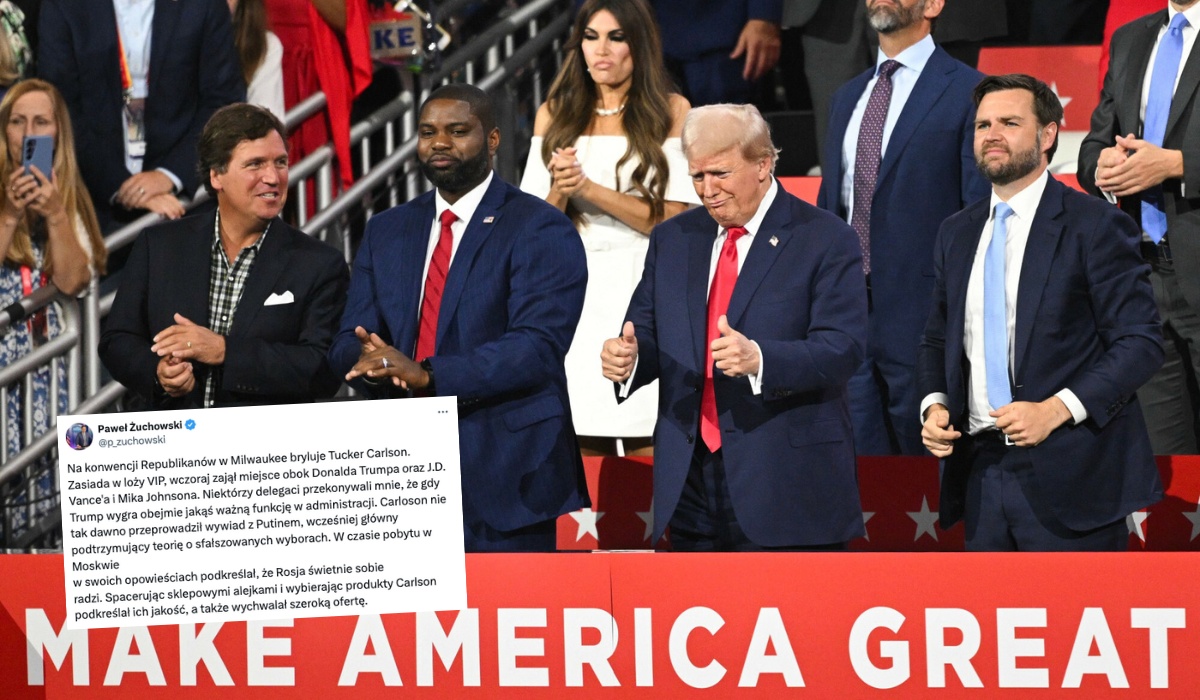 Na konwencji Republikanów obok Trumpa brylował Tucker Carlson, który ostatnio brylował z Putinem