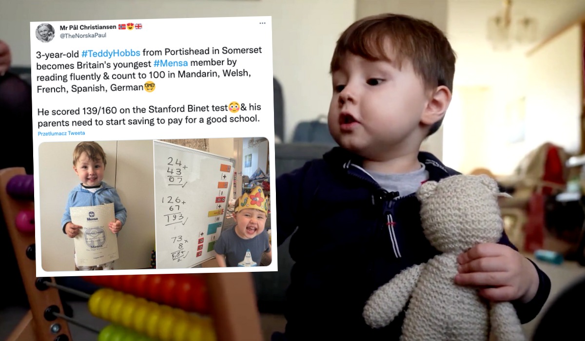 UK: członkiem Mensy został czteroletni chłopiec, uzyskał 139 punktów w teście IQ 