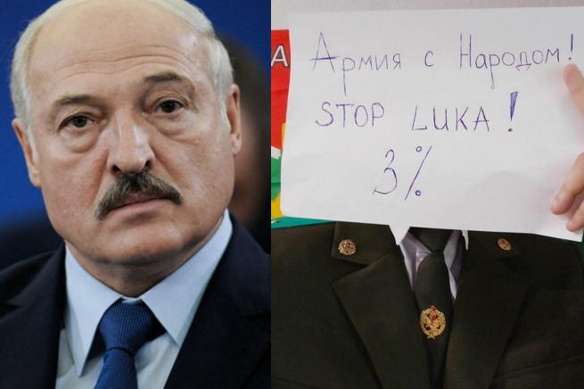 Białoruś: mundurowi anonimowo okazują wsparcie protestującym