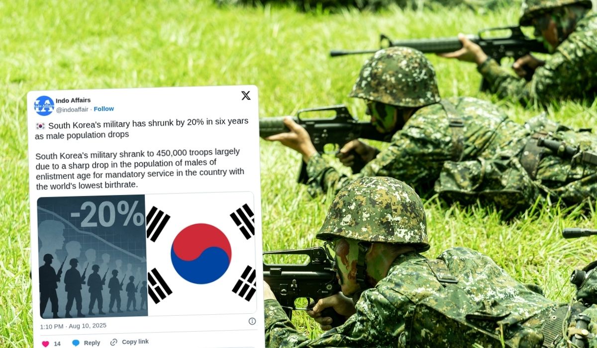 Korea Południowa przez niską dzietność nie bardzo ma kogo rekrutować do wojska, armia stale się kurczy
