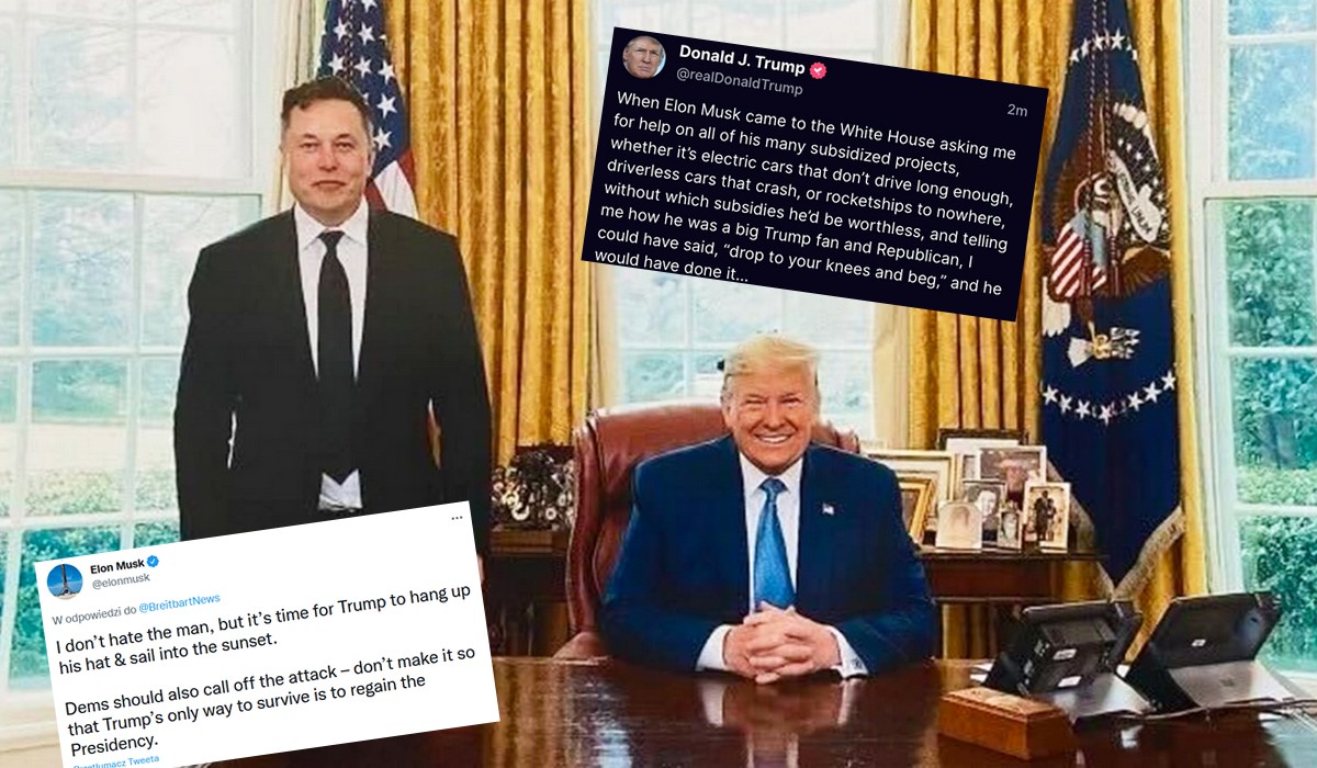 Trump naśmiewa się z Muska, że spora część jego sukcesu to umiejętne dojenie dotacji państwowych