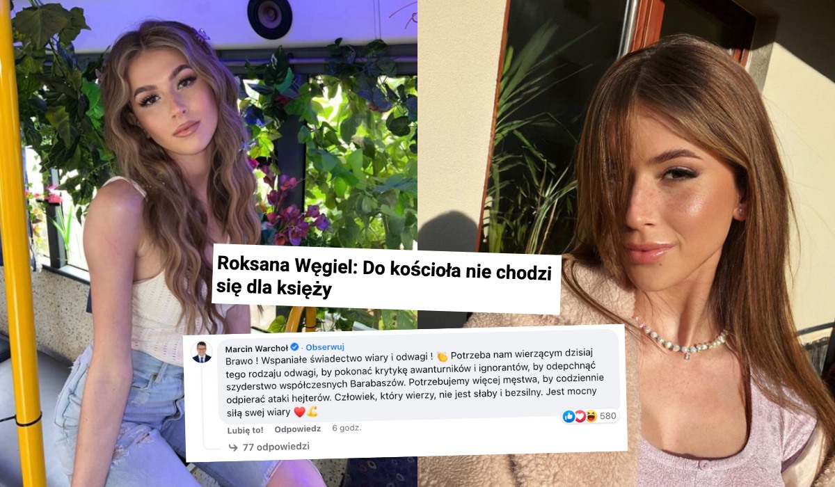 Roksana Węgiel tłumaczy, że do kościoła nie chodzi się dla księży, wsparł ją Marcin Warchoł, poseł Solidarnej Polski