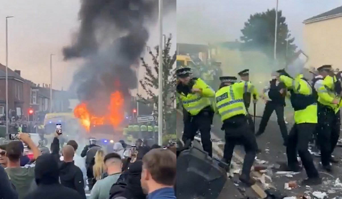 Po ataku nożownika w UK wybuchły zamieszki, chuligani powielają fejka, że sprawcą był imigrant