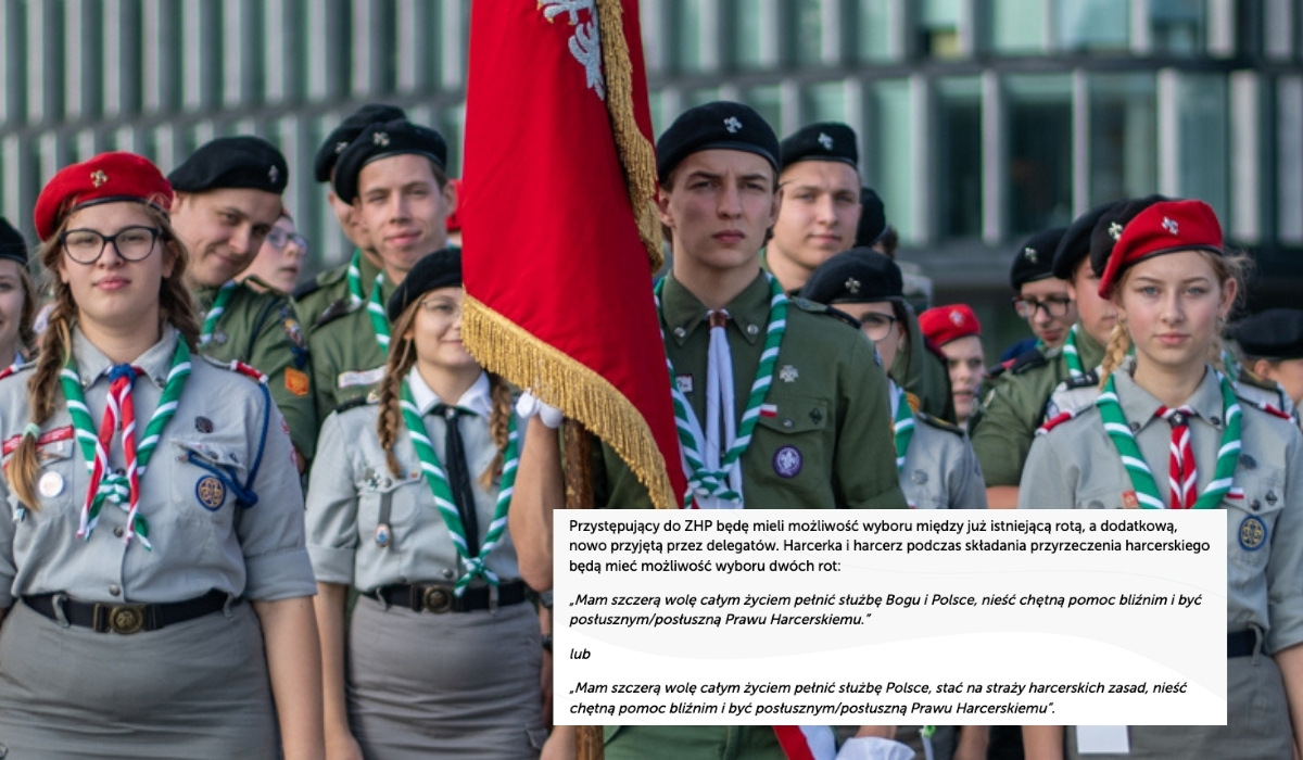 ZHP zgodziło się na zmiany w przyrzeczeniu harcerskim i dopuści też takie bez słowa "Bóg"