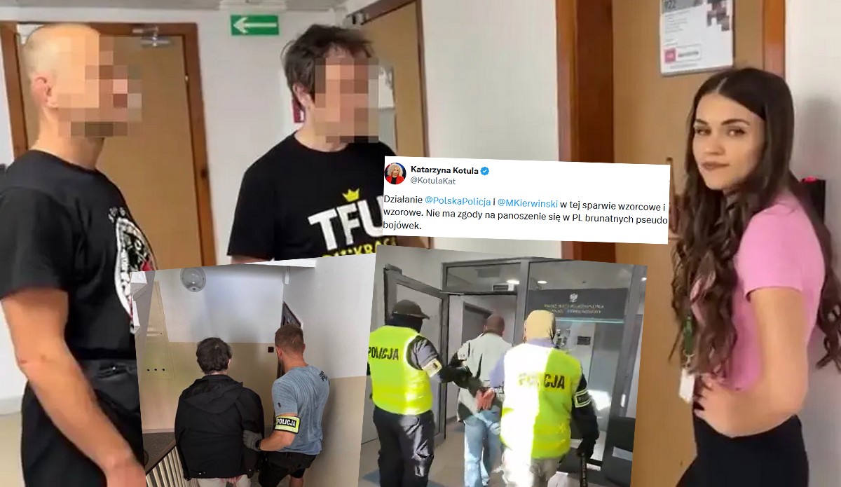 "Patrioci z Temu" zatrzymani przez policję, odpowiedzą za najście na biuro Ukrainki