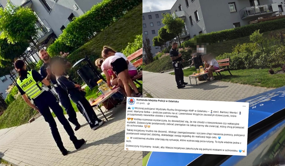 Gdańsk: policja namierzyła młode recydywistki zarządzające kartelem lemoniadowym i wsparła je groszem