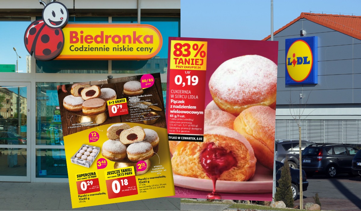 Dyskont Wars: Biedronka i Lidl ścigają się na obniżki cen pączków