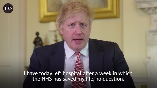 Boris Johnson wyszedł ze szpitala