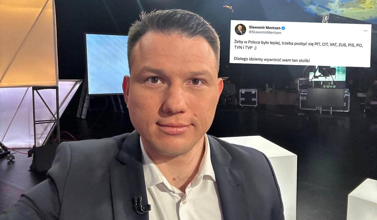 Wolnościowiec Mentzen chciałby zlikwidować prywatną stację TVN