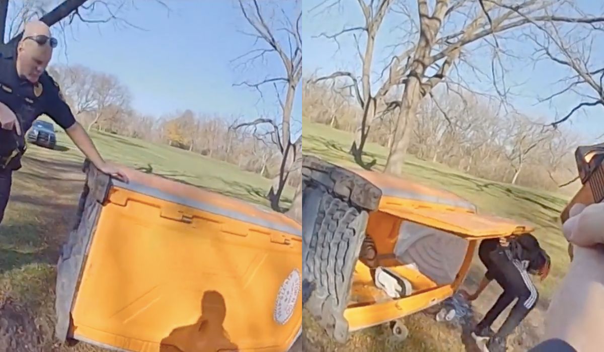 Złodziej schował się w przenośnej toalecie, golfista zamknął go jak w jakiejś komedii i powiadomił policję