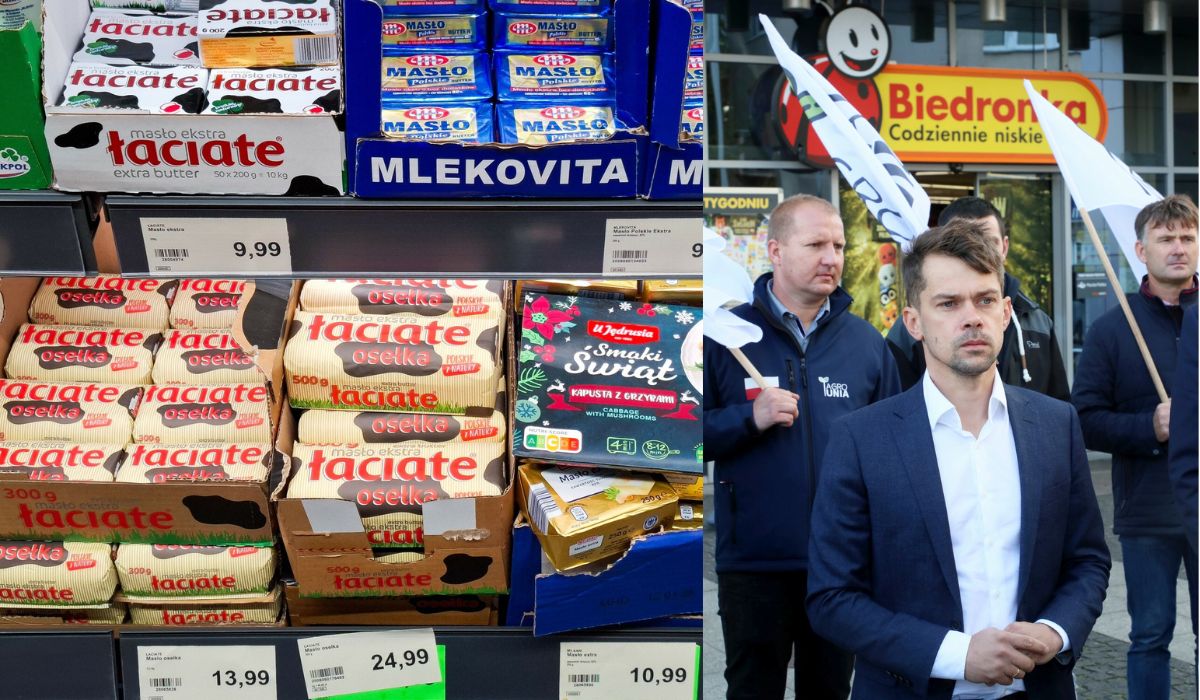 Kołodziejczak uważa, że duże sklepy jak banki wykorzystują pozycję i sztucznie utrzymują wysokie ceny jaj i masła