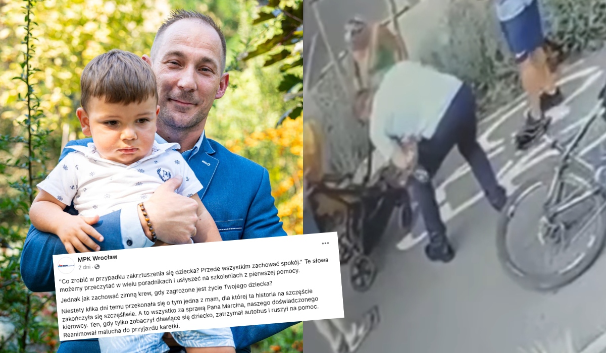 Wrocław: kierowca autobusu zatrzymał pojazd, żeby pomóc dławiącemu się w wózku chłopcu