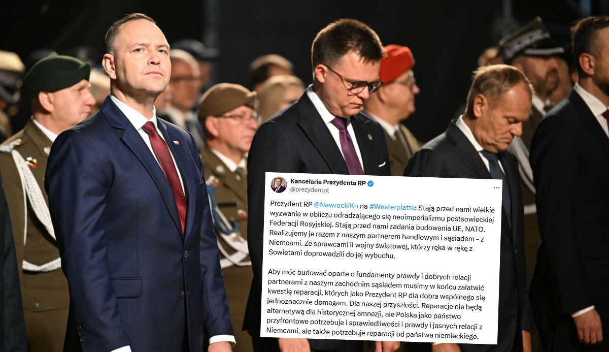 Prezydent Nawrocki na Westerplatte zapowiedział, że będzie domagał się reparacji od Niemiec