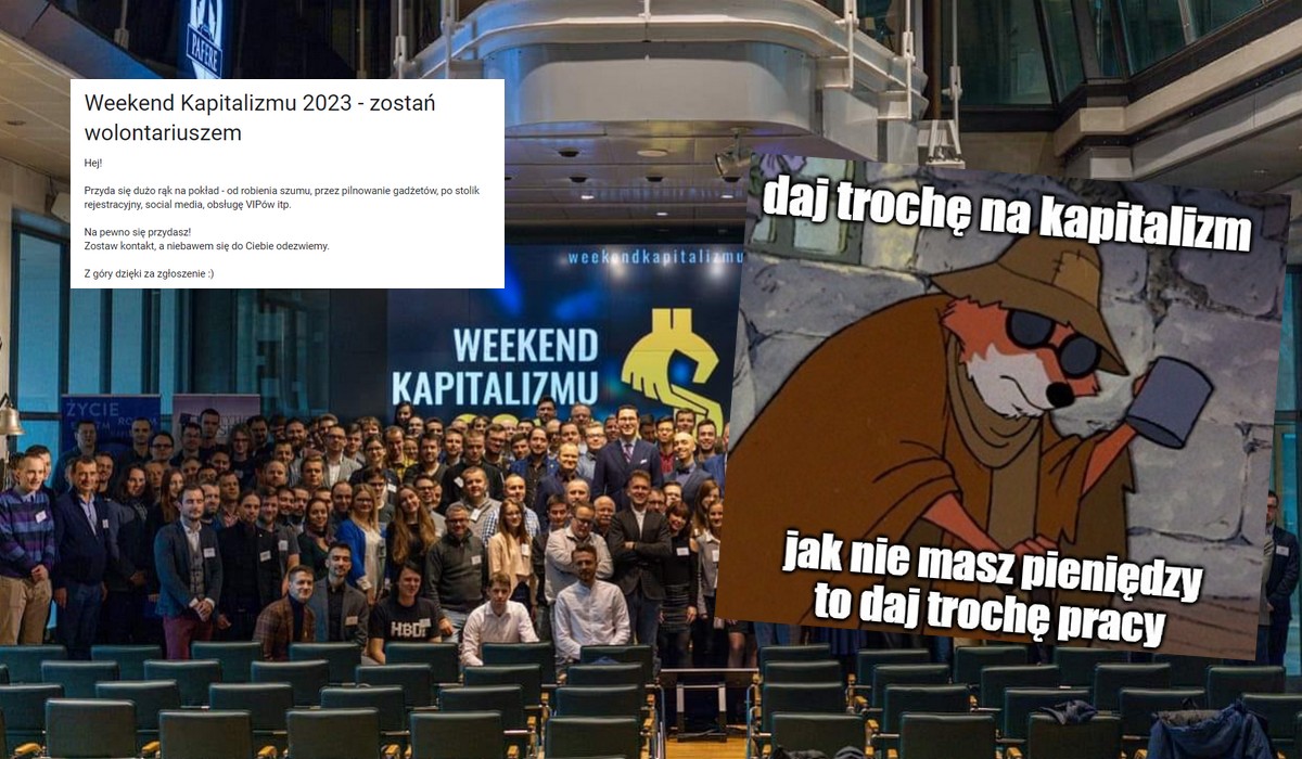 Organizatorzy Weekendu Kapitalizmu szukają wolontariuszy do obsługi imprezy