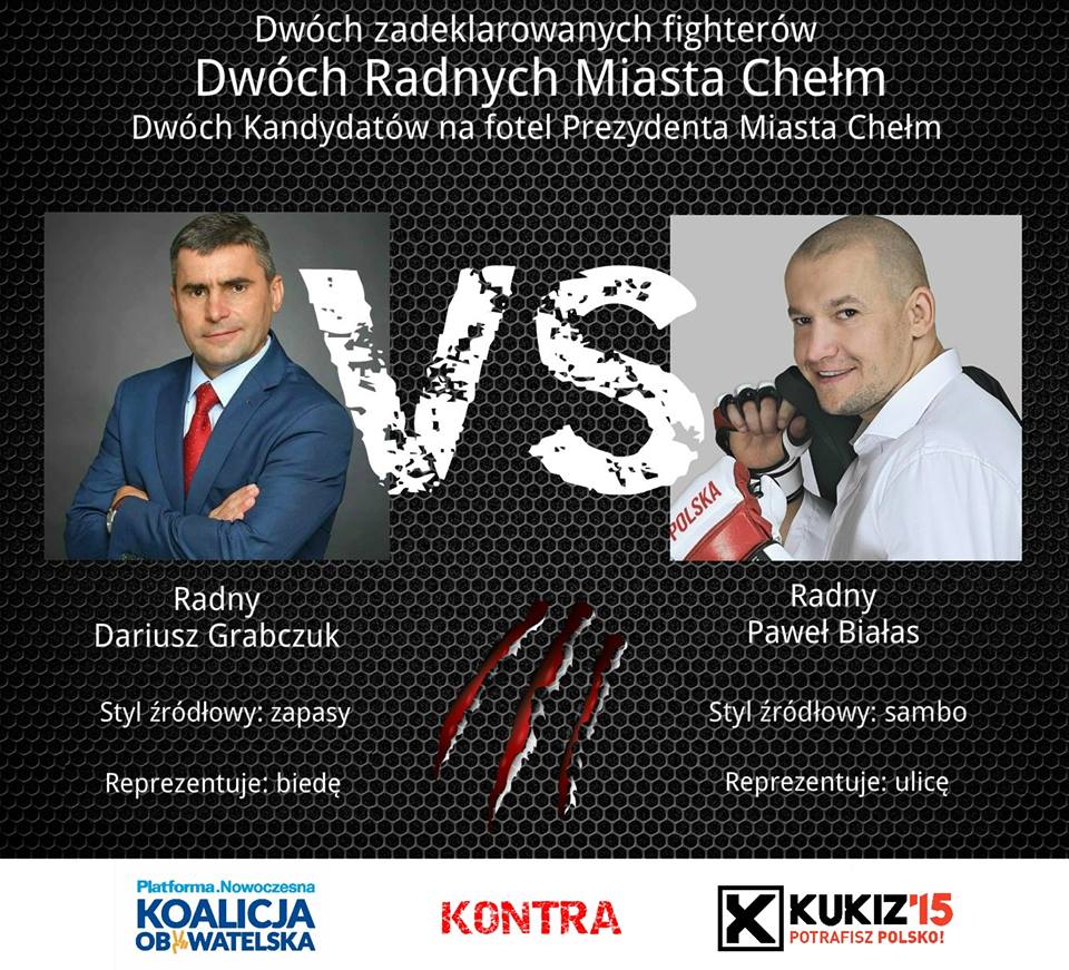 Kandydaci na prezydenta w Chełmie stwierdzili, że zamiast debatować, lepiej będzie dać sobie po mordzie