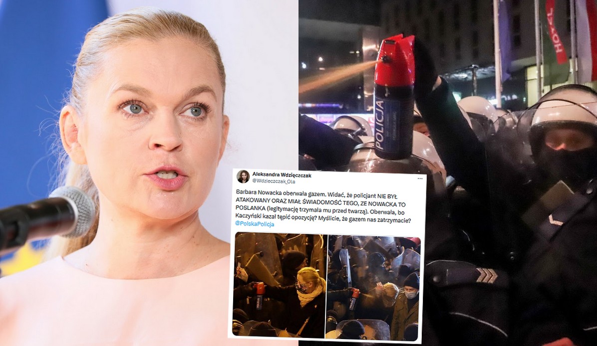 Policjant, który z pasją gazował posłankę Nowacką może dostać nawet 10 lat więzienia