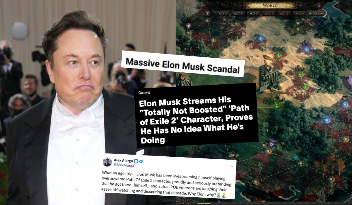 Elon Musk pozował na zatwardziałego gracza PoE 2, ale okazało się, że nie potrafi grać i ktoś nabijał poziomy za niego