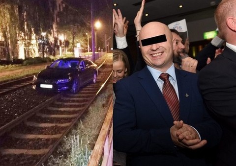 Prezes KGHM z PiS po pijaku zaparkował samochód na torach. Miał 2 promile alkoholu we krwi