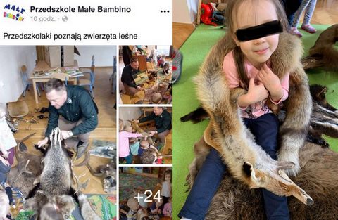 Myśliwi odwiedzili dzieci w przedszkolu