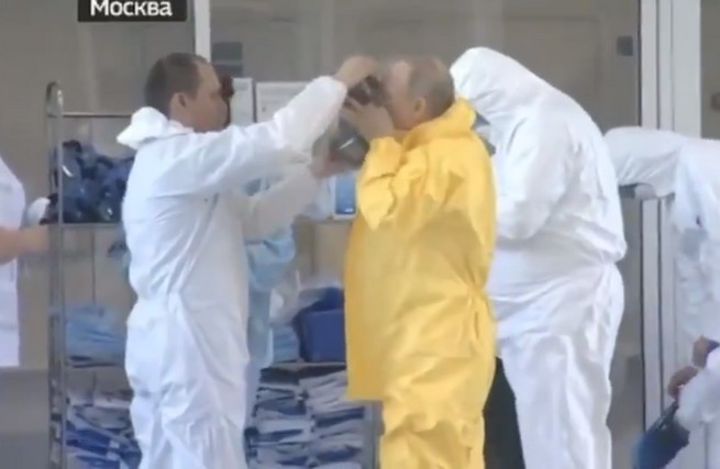 Władimir Putin odwiedził szpital, w którym przebywają pacjenci z koronawirusem