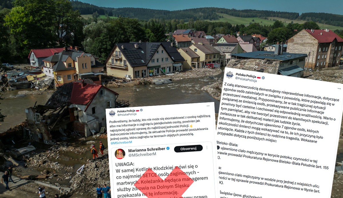 Policja dementuje fejki o ukrywanych ofiarach powodzi i ostrzega przed dezinformacją