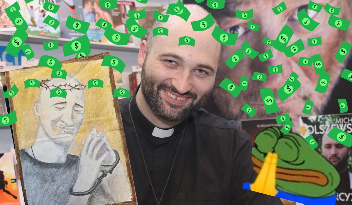 Okazało się, że ksiądz od salcesonu miał wydać 13 mln z Funduszu Sprawiedliwości na restauracje, hotele i inne głupoty