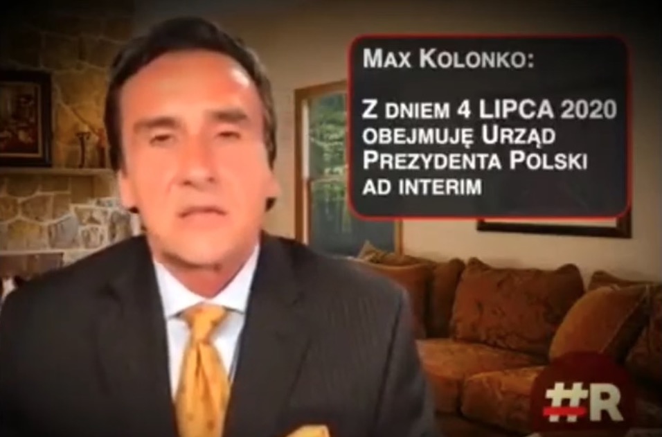 Max Kolonko z dniem 4 lipca 2020 obejmuje urząd prezydenta Polski