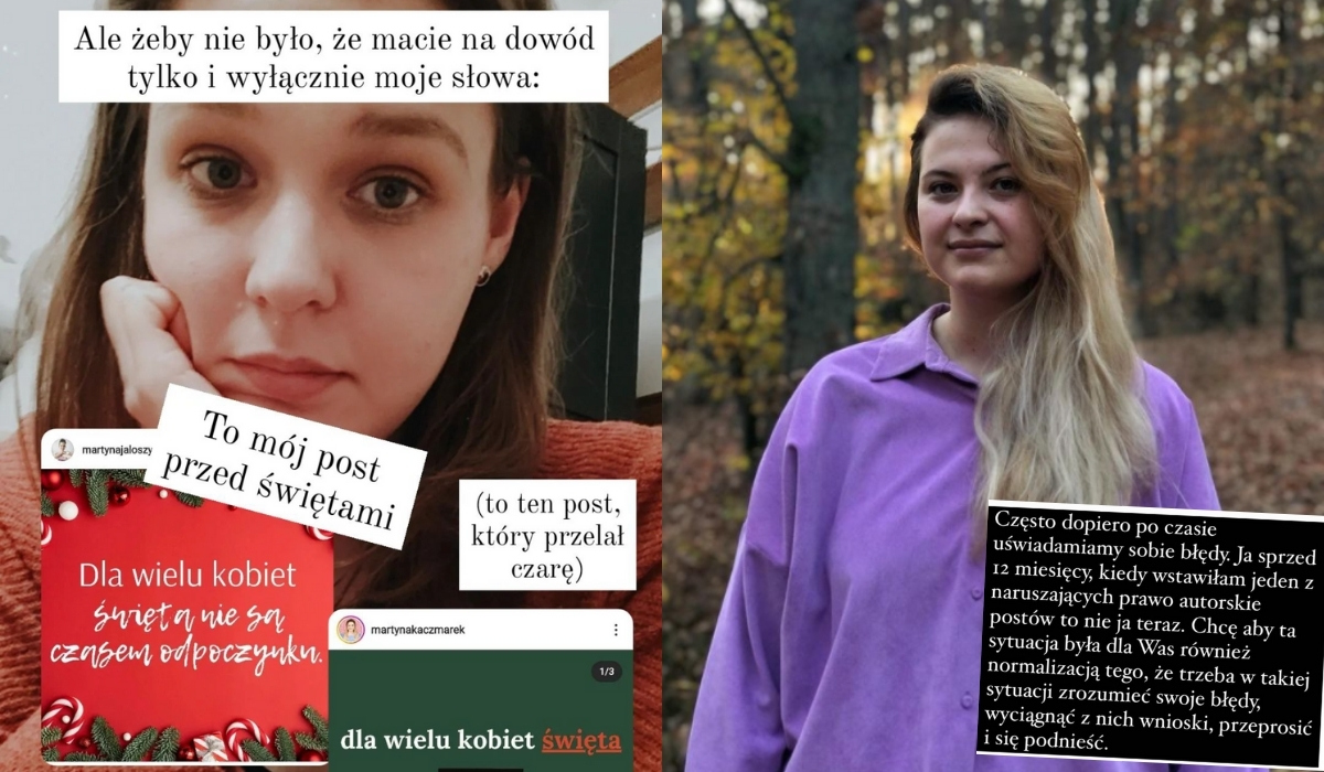 Influencerka Martyna Kaczmarek przyznaje, że kopiowała treści feministyczne z mniejszych kont