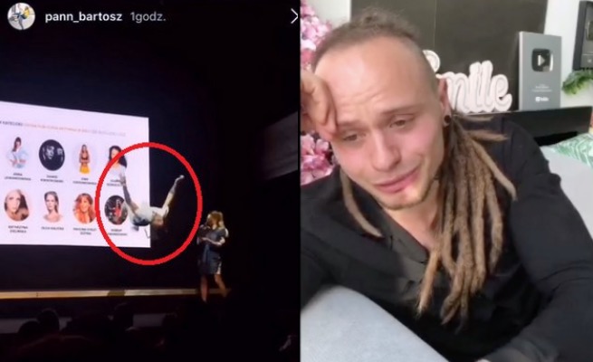 Kobieta, na której wylądował po salcie Mateusz z Fit Lovers, ma uszkodzony dysk