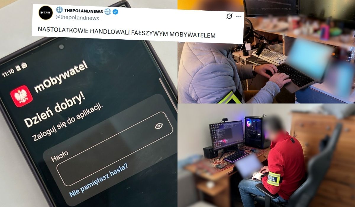 Policja złapała nastolatków, którzy zrobili płatną podróbkę mObywatela 