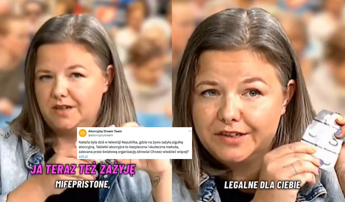 Działaczka Aborcyjnego Dream Teamu na antenie TV Republika zażyła tabletkę aborcyjną
