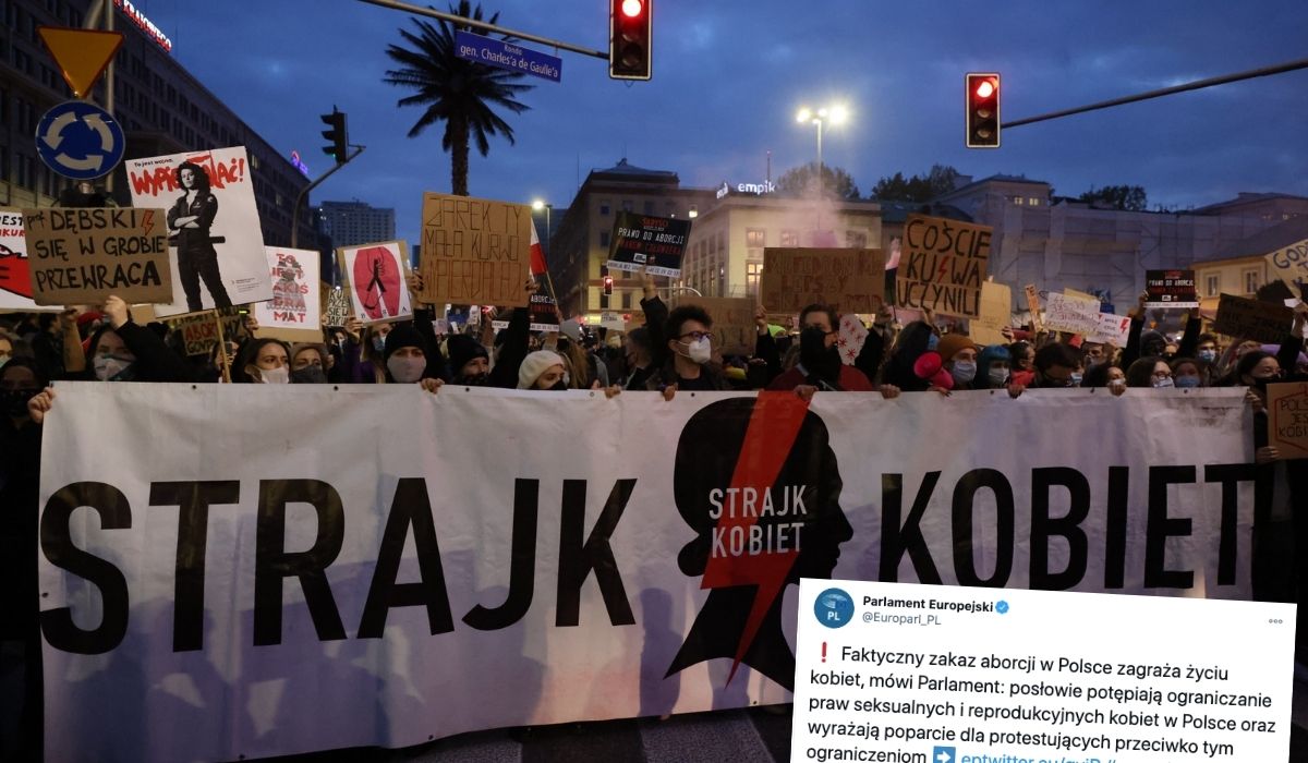 Parlament Europejski skrytykował polski rząd i opowiedział się za Strajkiem Kobiet