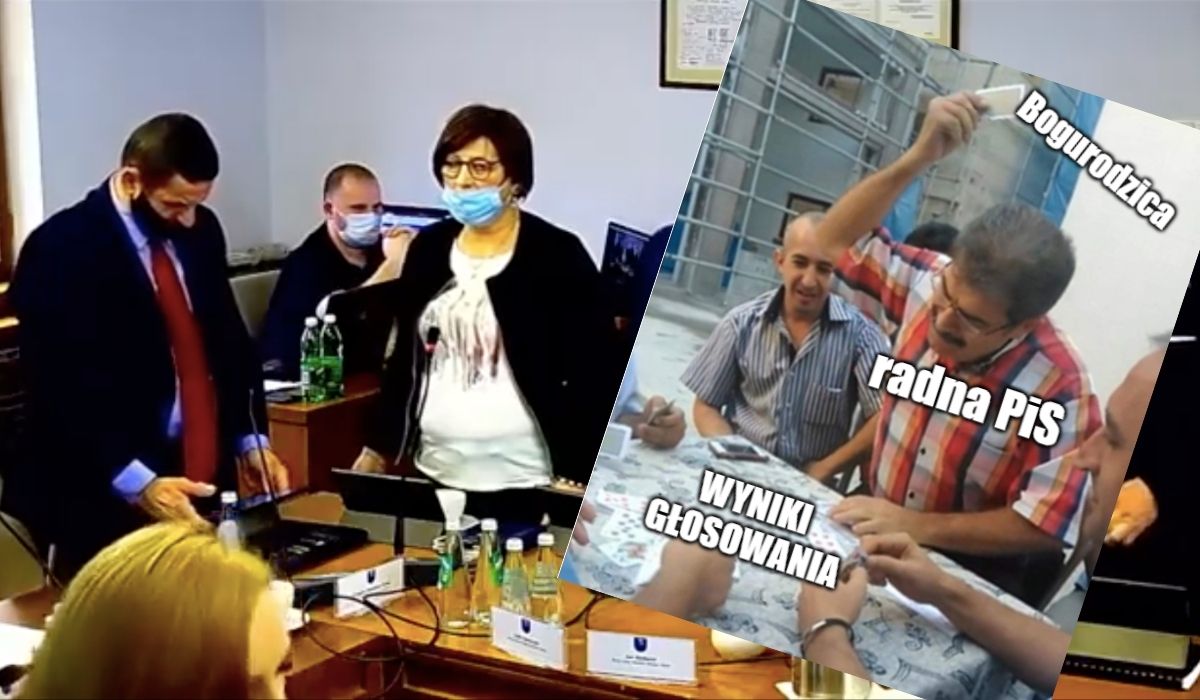 Stary Sącz: radna PiS z Bogurodzicą na ustach bojkotowała odwołanie ustawy anty-LGBT