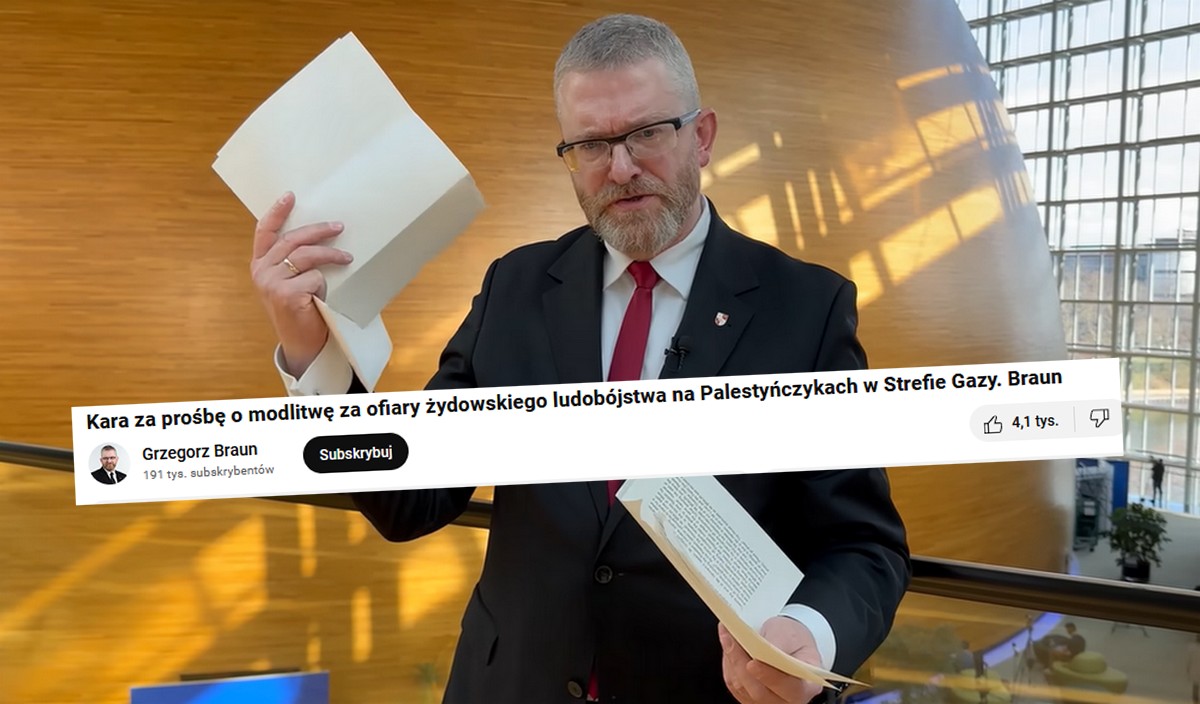 Grzegorz Braun z karą w PE: do października nie będzie uczestniczył w posiedzeniach