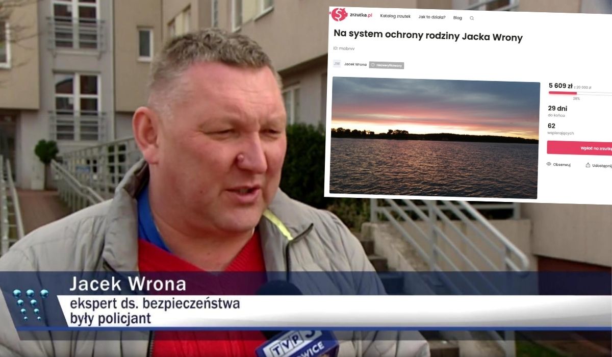 Jacek "Komisarz" Wrona po śmieszkowaniu z g*ałtu zrobił zbiórkę, żeby "chronić swoją rodzinę przed hejtem"