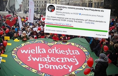 "Ostatnia puszka WOŚP Adamowicza": 1,7 mln zamiast 1000 zł