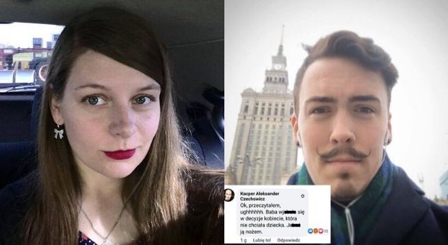 Działacz .Nowoczesnej o aktywistce antyaborcyjnej "je*ać ją nożem"