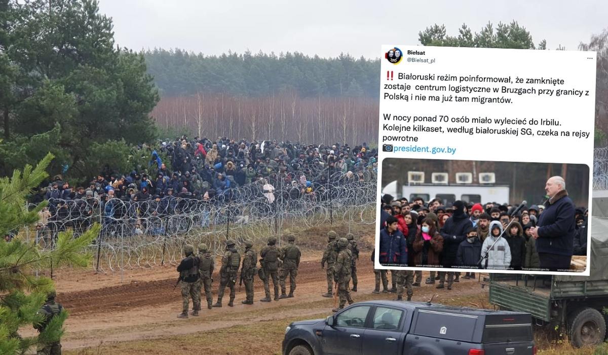 W Bruzgach, na granicy białorusko-polskiej przestał działać obóz dla migrantów
