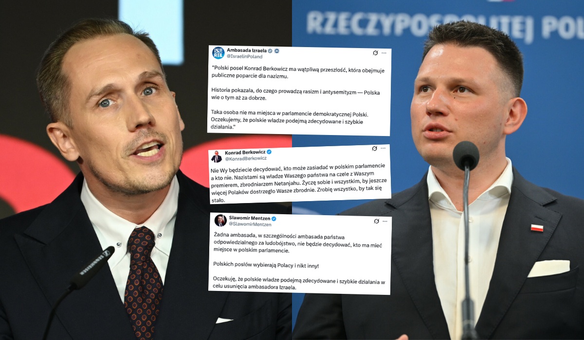 Ambasada Izraela żąda usunięcia Berkowicza z Sejmu, a Mentzen żąda usunięcia ambasadora Izraela