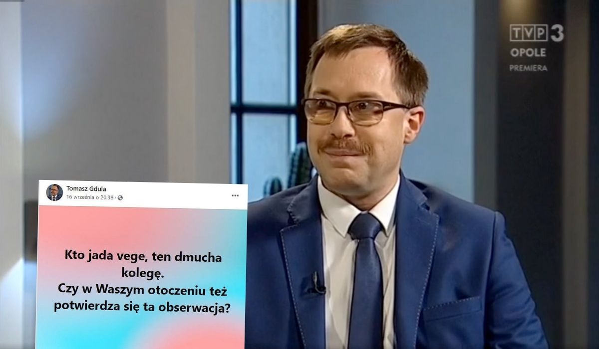 Dziennikarz TVP pisał, że "kto jada vege, ten dmucha kolegę", teraz przeprasza