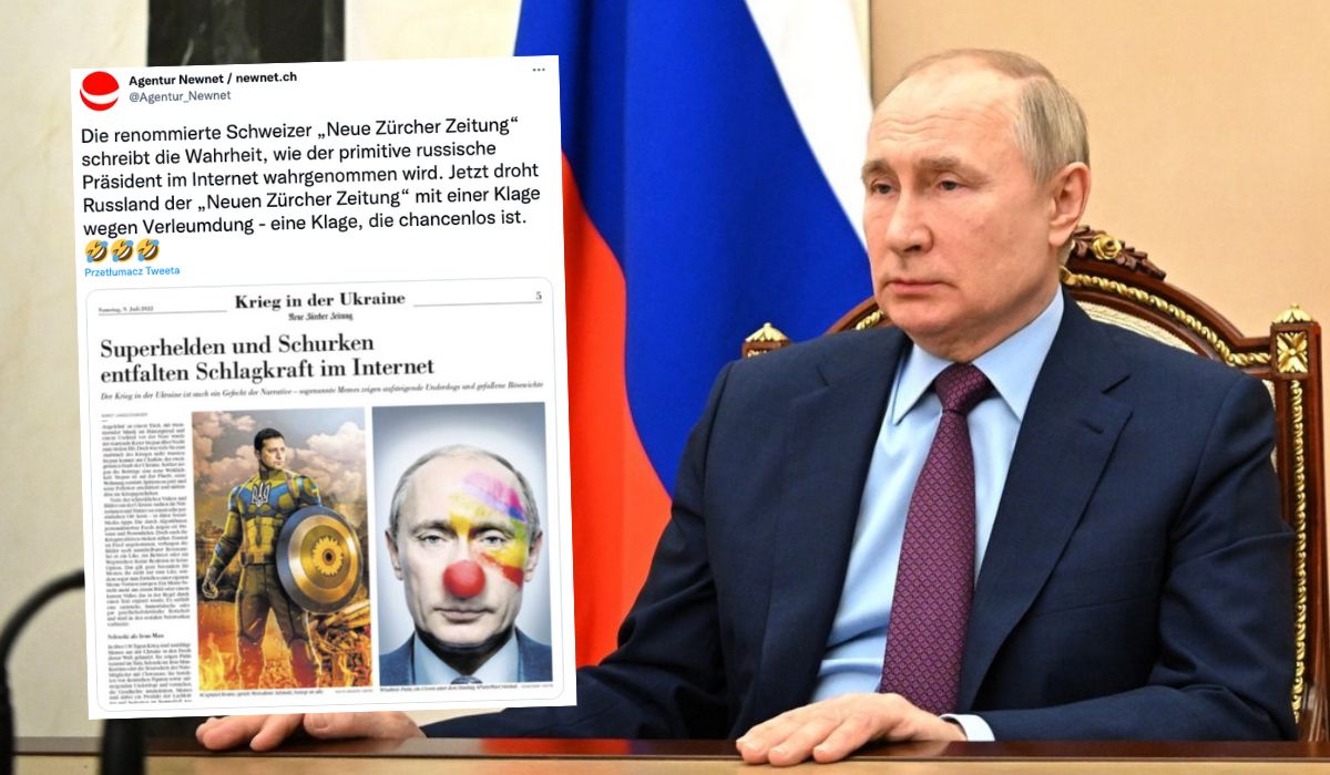 Rosja zagroziła szwajcarskiej gazecie pozwem za karykaturę Putina 