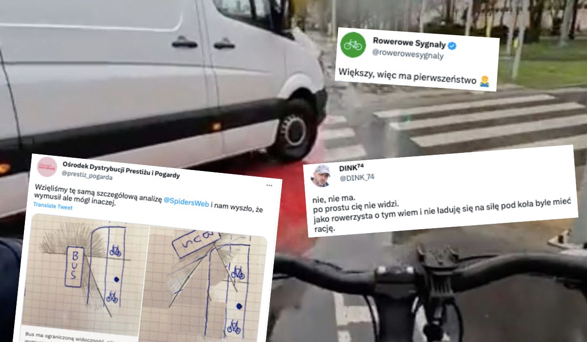 Przypadek busa wymuszającego pierwszeństwo podzielił pół internetu, wyszła istota konfliktu kierowcy vs rowerzyści