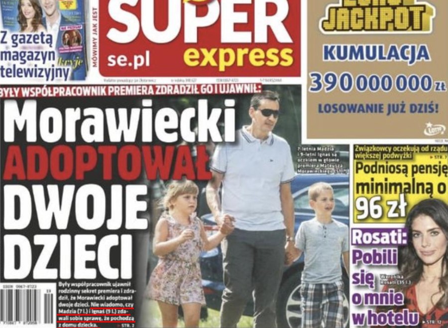 Super Express: dzieci Morawieckiego są adoptowane