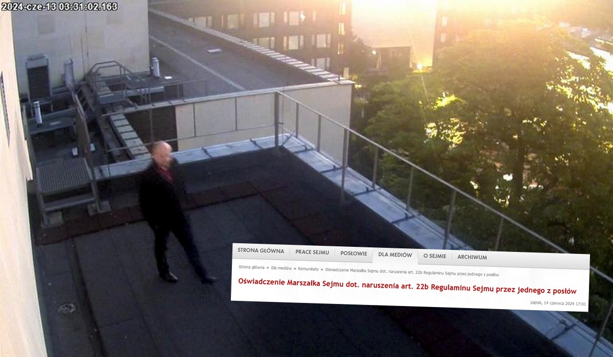 Posłowi Mateckiemu za chodzenie o 3 w nocy po dachu Sejmu grozi kilkanaście tysięcy złotych kary