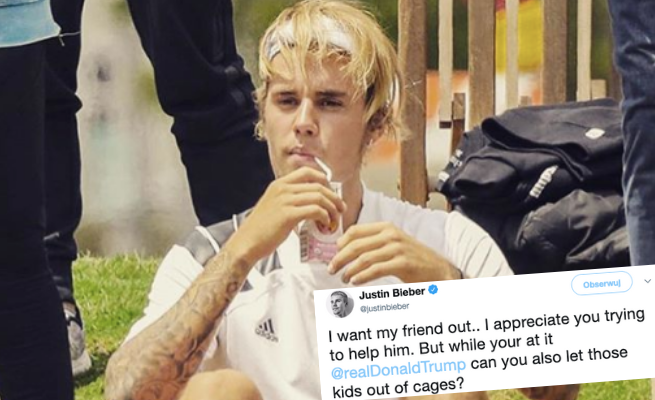 Justin Bieber dziękuje Trumpowi za pomoc dla A$AP Rocky'ego, przypomina też o wypuszczeniu dzieci z klatek