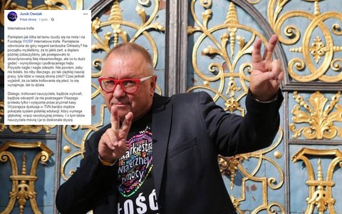 Owsiak: trollowani nauczyciele, bądźcie wytrwali, bądźcie odważni!