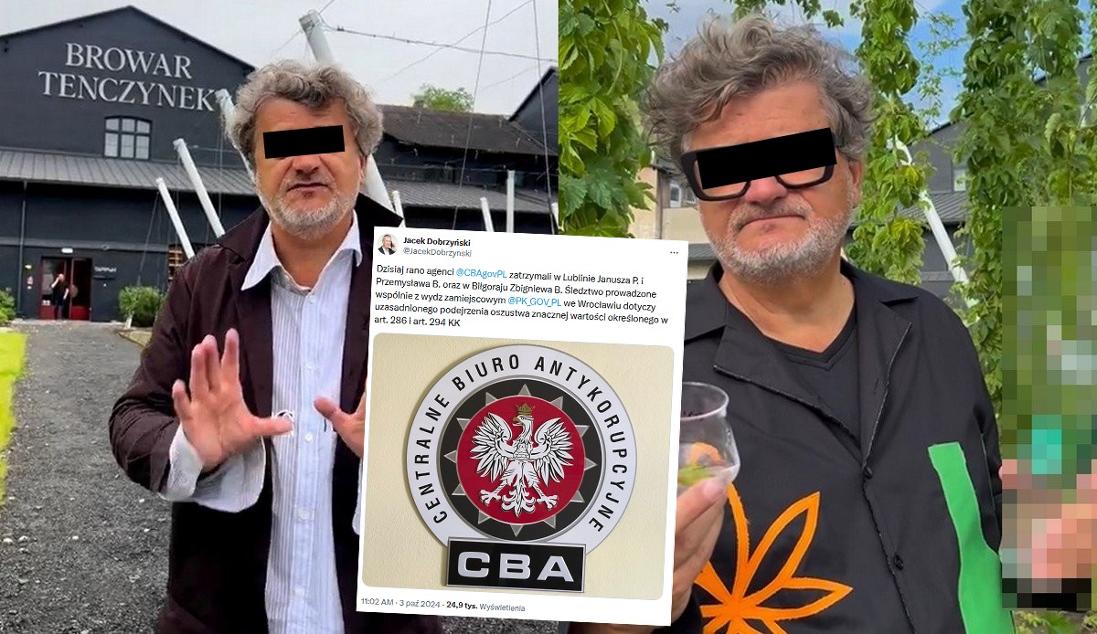 Przedsiębiorca alkoholowy i celebryta Janusz P. zatrzymany przez CBA